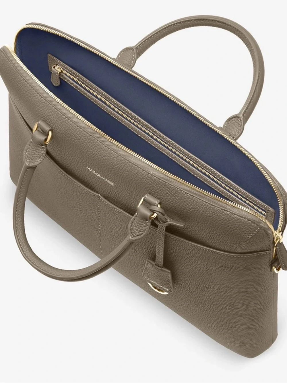NWT MAISON DE SABRE The Laptop Bag Cashmere Clay Limited Edition